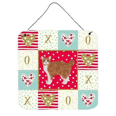 Carolines Treasures 6 x 6 in. Manx No.2 Cat Love Wall or Door Hanging Prints CK5647DS66